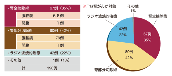 図：低侵襲療法別の治療実績（京都府立医科大学2003～2009年）