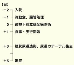 入院から退院の経過表