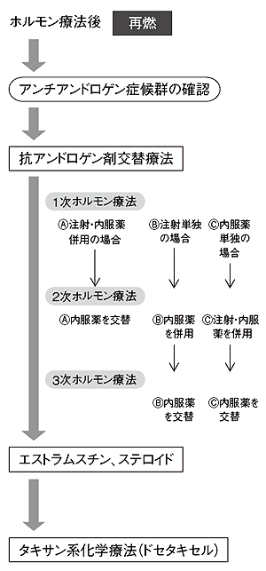再燃時の薬物療法の流れ