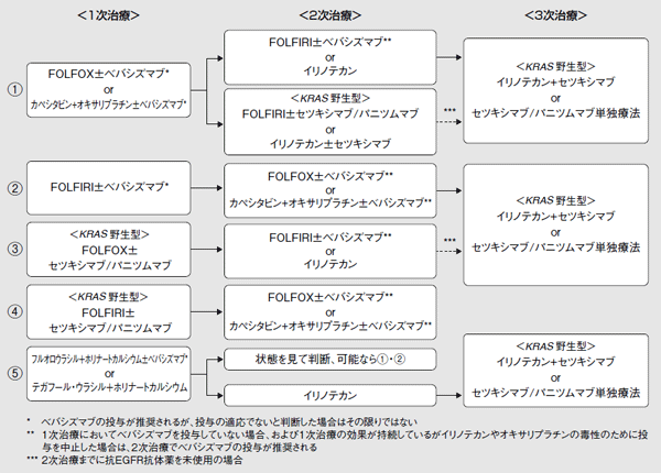 図5：切除不能進行・再発がんに対する化学療法