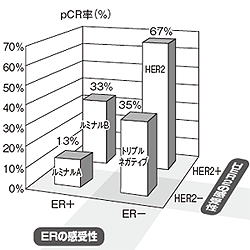 図3 pCR率（東京医大病院乳腺科のデータ）