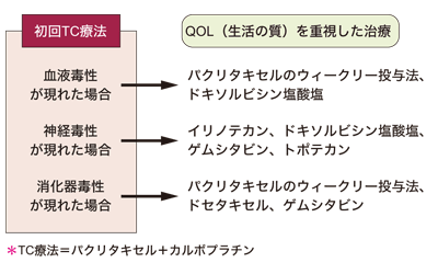 図4 タキサン系やプラチナ製剤が効かない卵巣がんに対する治療戦略