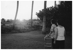 写真：03年、家族の後押しで行ったハワイ旅行