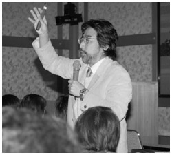 写真:講演で