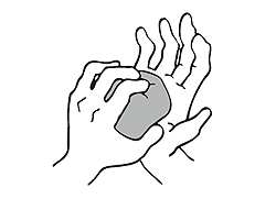 図7 ボールを握る運動