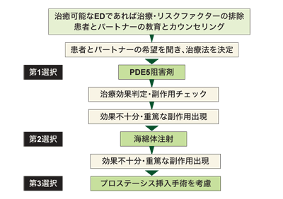 図：勃起障害の治療指針