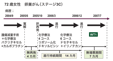 図:72歳女性 卵巣がん(ステージ3C)