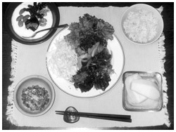 写真:「朝食」のメニュー