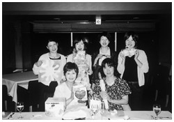 写真:送別会で