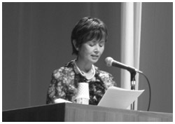 写真:「第3回がん患者大集会」で講演