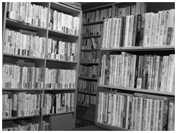 写真：約2500冊もの蔵書が並ぶ、「古書 パラメディカ」の書庫