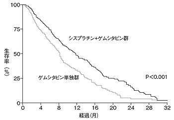 図9 シスプラチン+ゲムシタビン併用療法の効果